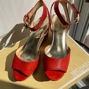 Michael Kors Mc Graw Ankle Cork Platform Sandal